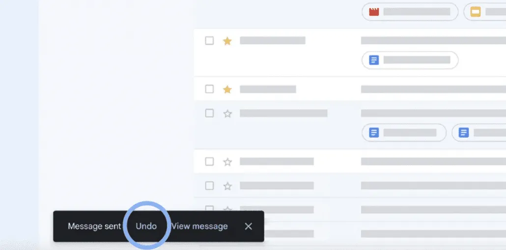 Gmailでのメール送信取消