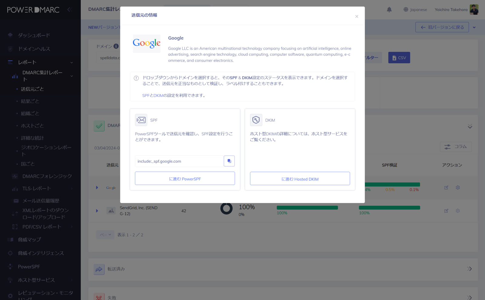 新しい送信者ID機能